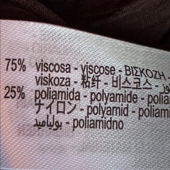 NWT. Zara Chocolate/Brown Pleated Combination Knit Midi Dress. Size M. - Picture 8 of 10